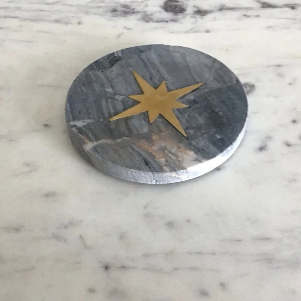 Anthropologie Catherine Martin Starry Night Marble Coaster New With Tag